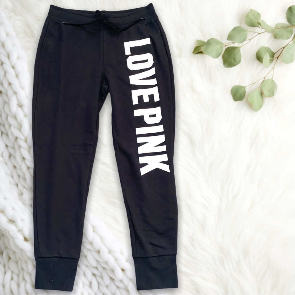 VS PINK  BLACK SWEATPANTS